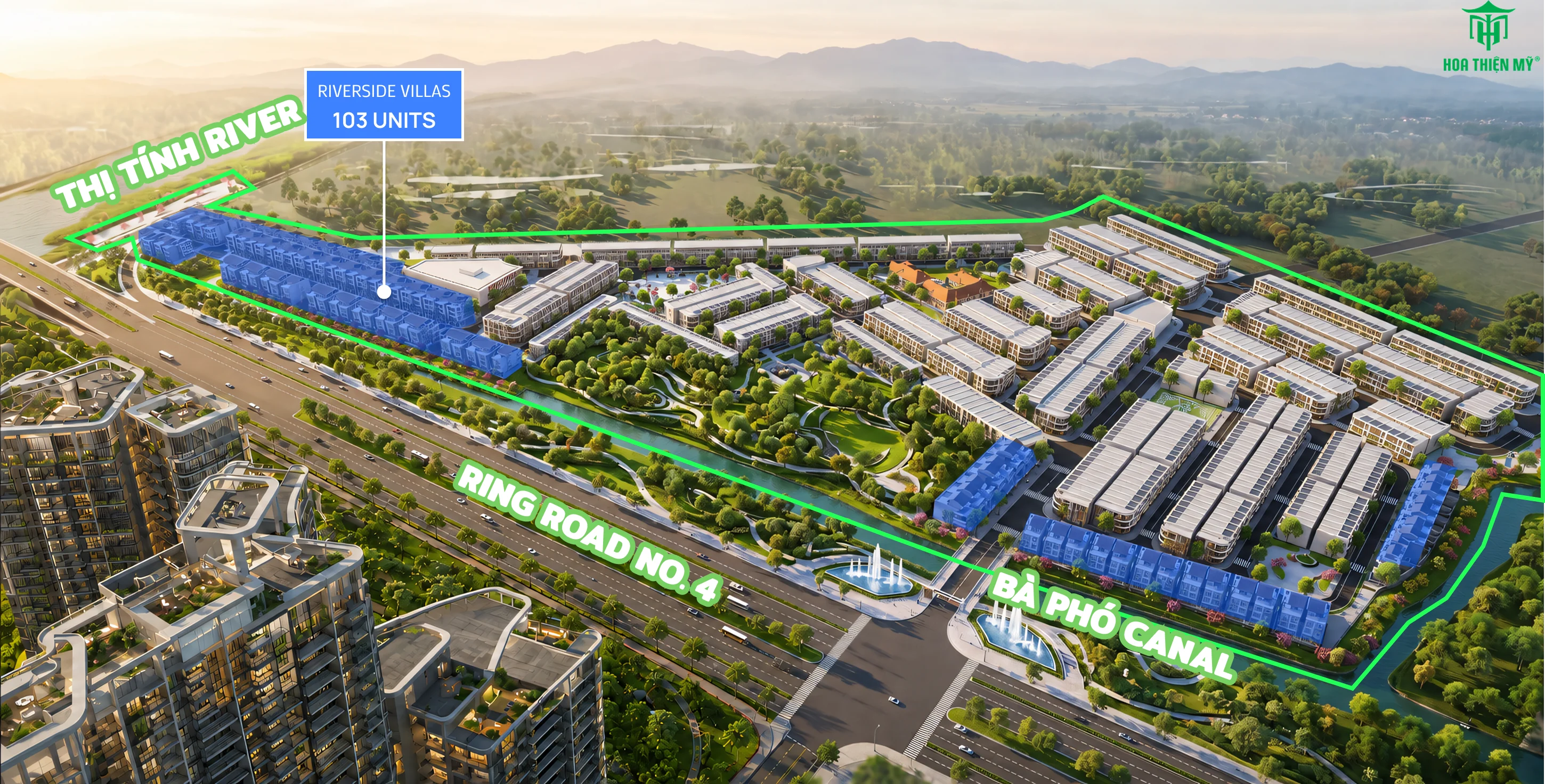 Villa precinct in the Phu An Dien 1 master plan